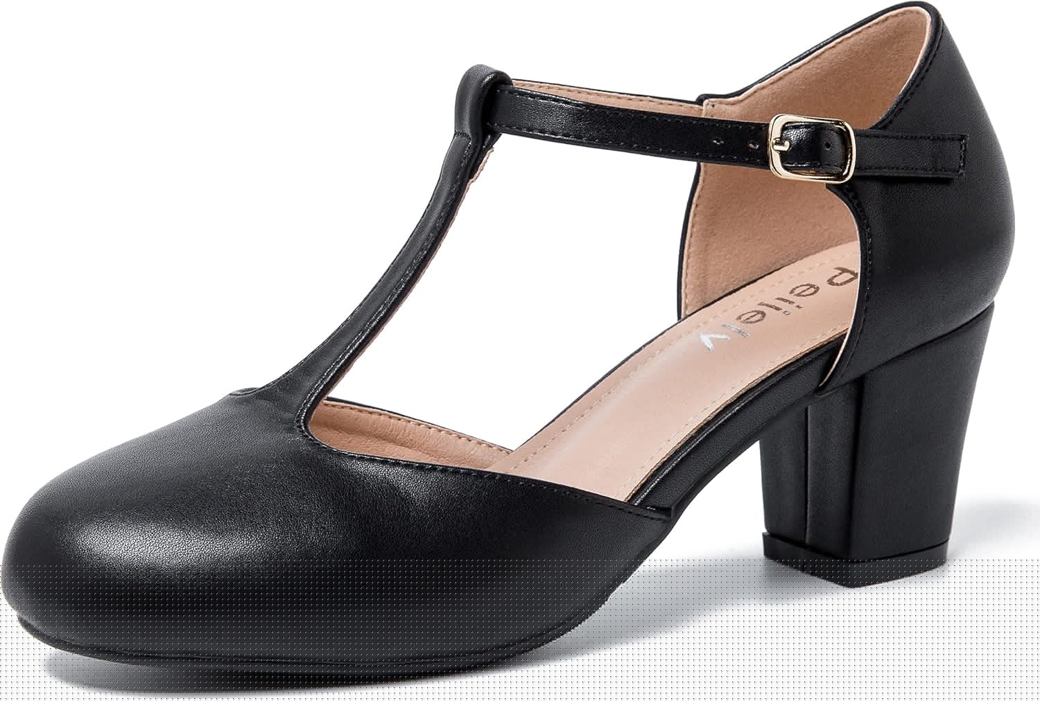 Womens T Strap Mary Jane Shoes with Chunky Block Heel Style