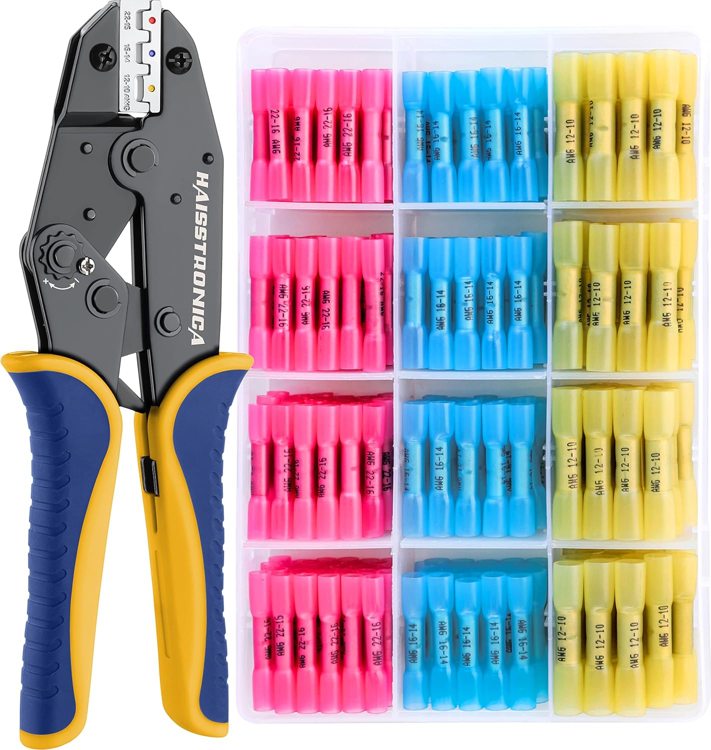 Haisstronica Crimping Tool with 200PCS Heat Shrink Connectors