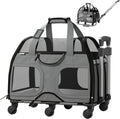 Katziela Rolling Pet Carrier for Small Dogs & Cats - Travel Bag