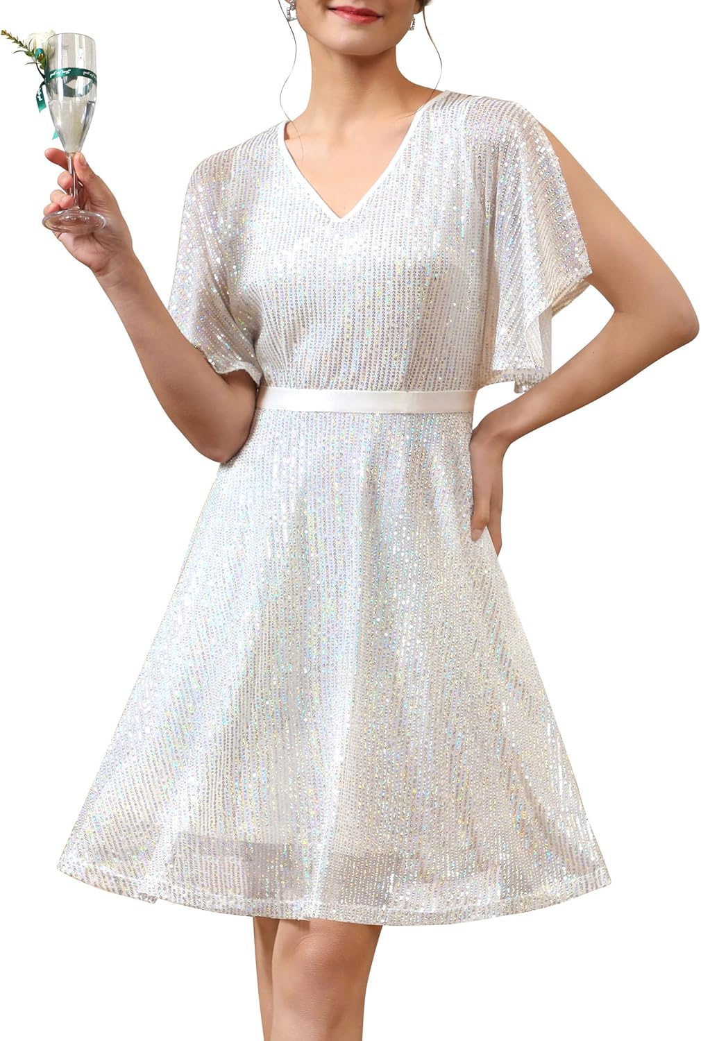 Wedtrend Women's Sparkly Sequin Dress for Glamorous Nights