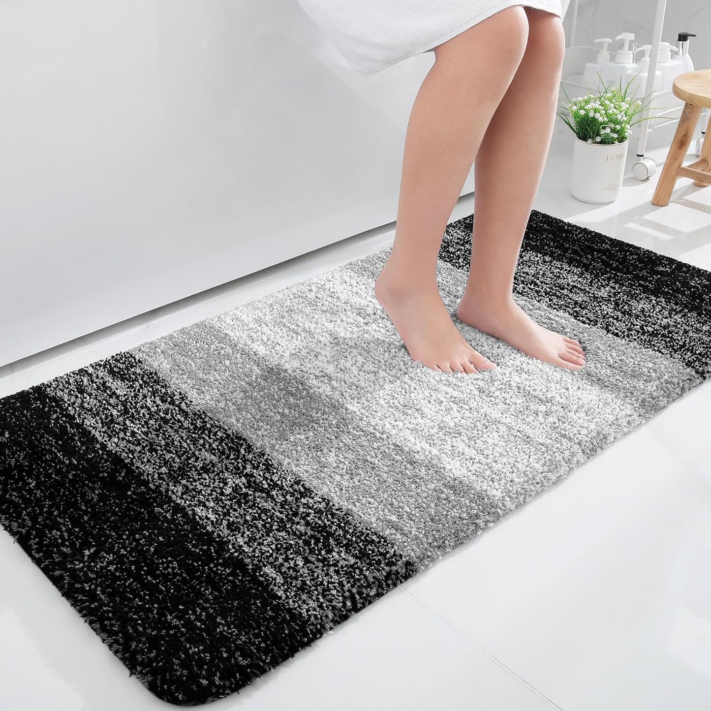 OLANLY Extra Soft Microfiber Bathroom Runner Rugs for Home Decor