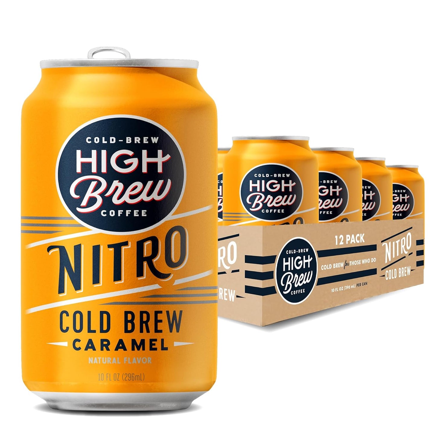 High Brew Coffee Nitro Cold Brew with Caramel Flavor 10 oz Can