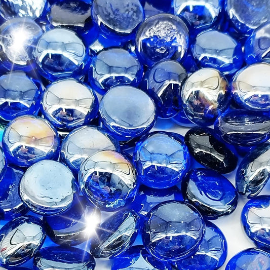 19 Pound Fire Glass Beads for Fire Pit - Cobalt Blue Tempered Glass