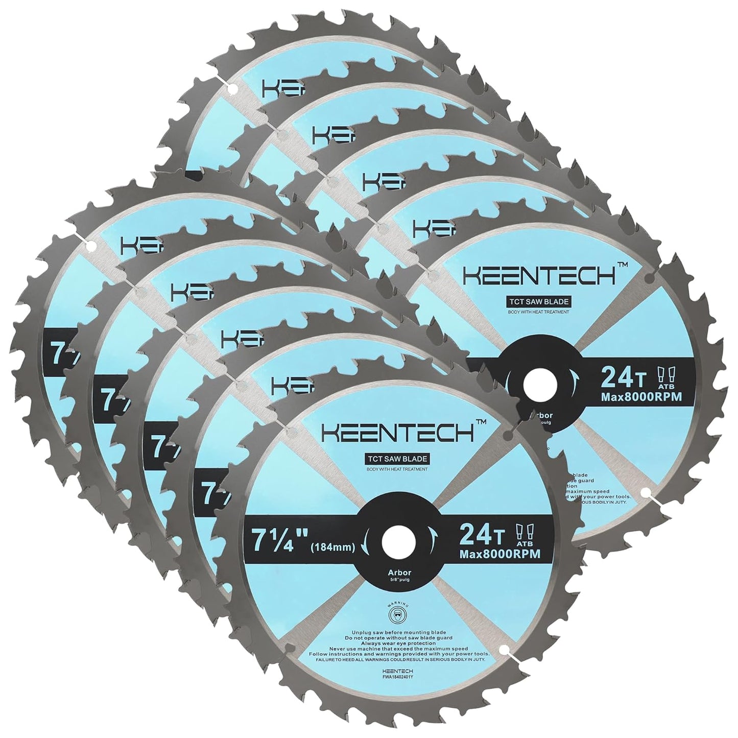 KEENTECH 7-1/4 Inch Circular Saw Blade 24T for Woodworking