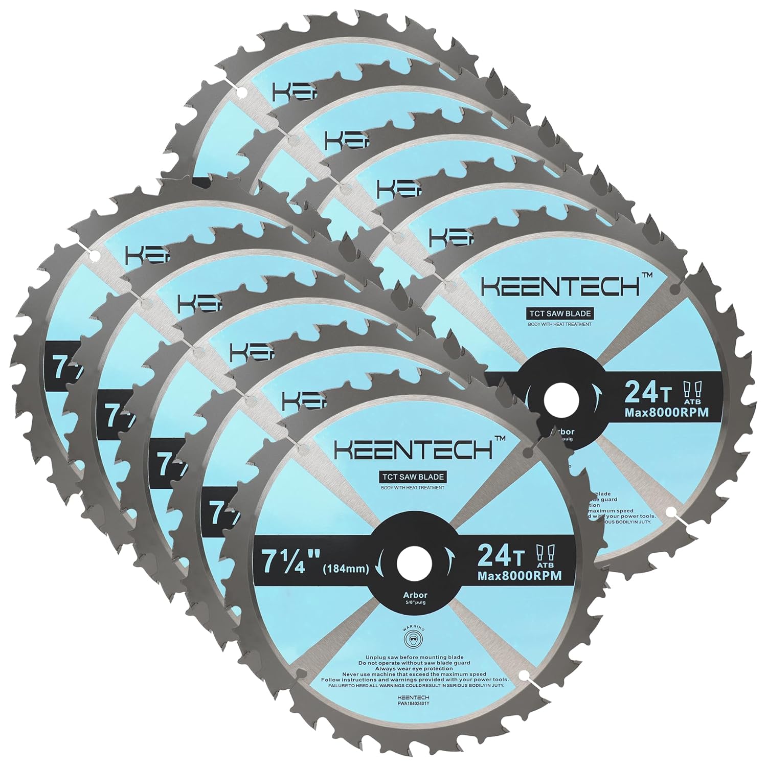 KEENTECH 7-1/4 Inch Circular Saw Blade 24T for Woodworking