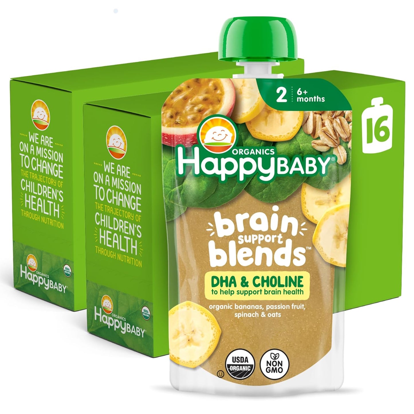 Happy Baby Organics Brain Support Blends for Healthy Growth