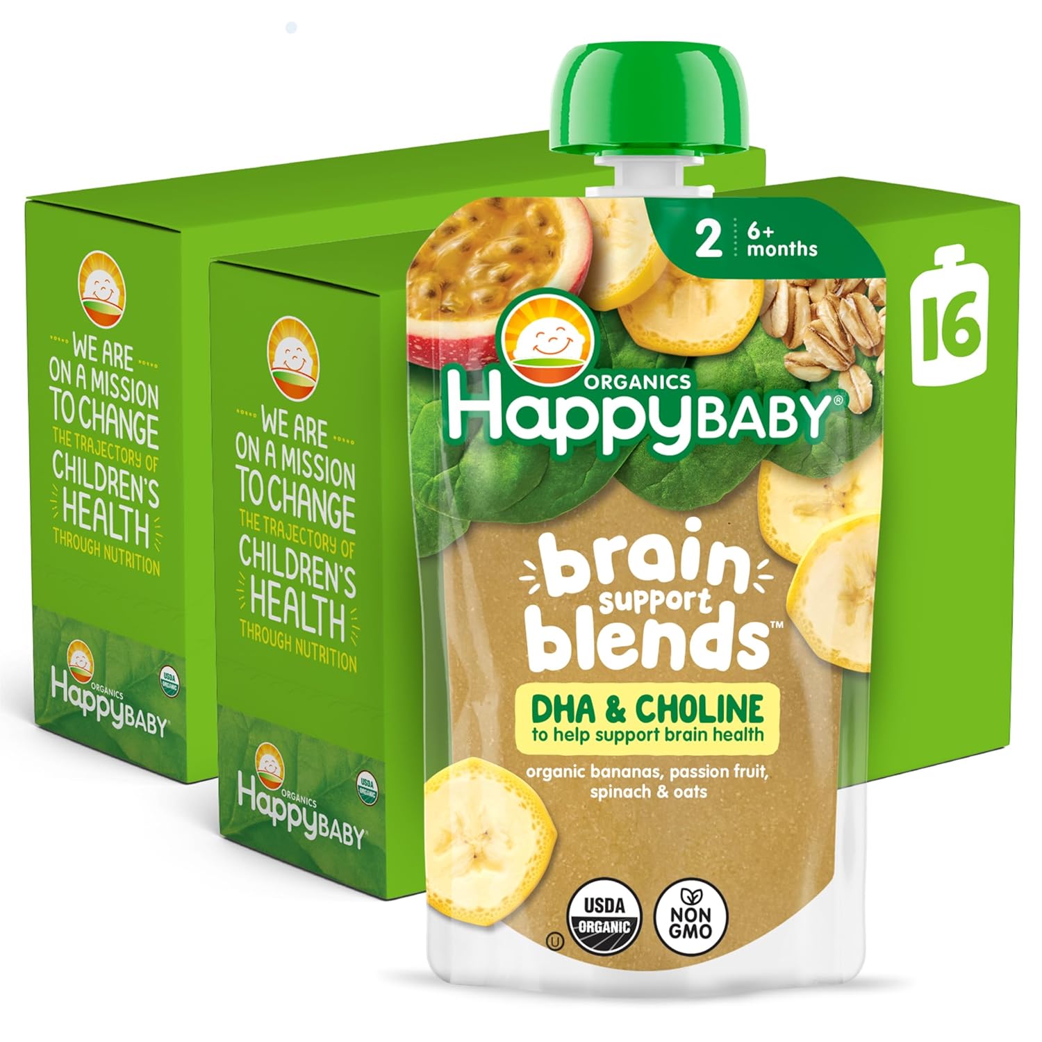 Happy Baby Organics Brain Support Blends for Healthy Growth