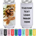 150 Pack Custom Slim Can Coolers Sleeves - Personalized Party Favors