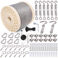 400FT 1/8ft Wire Rope Kit for String Lights and Railings - Durable 304