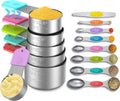 Magnetic Measuring Cups and Spoons Set - Space Saving Baking Kit