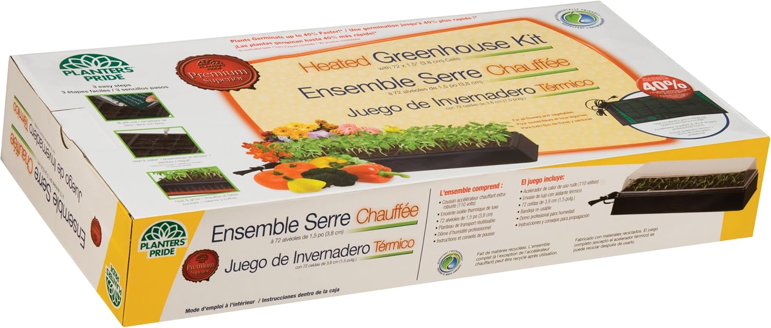 Deluxe Heated Greenhouse Kit - Grow Year-Round!