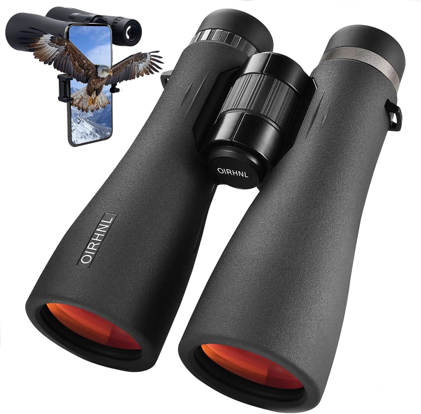 12x50 HD Binoculars for Adults with Upgraded Phone Adapter
