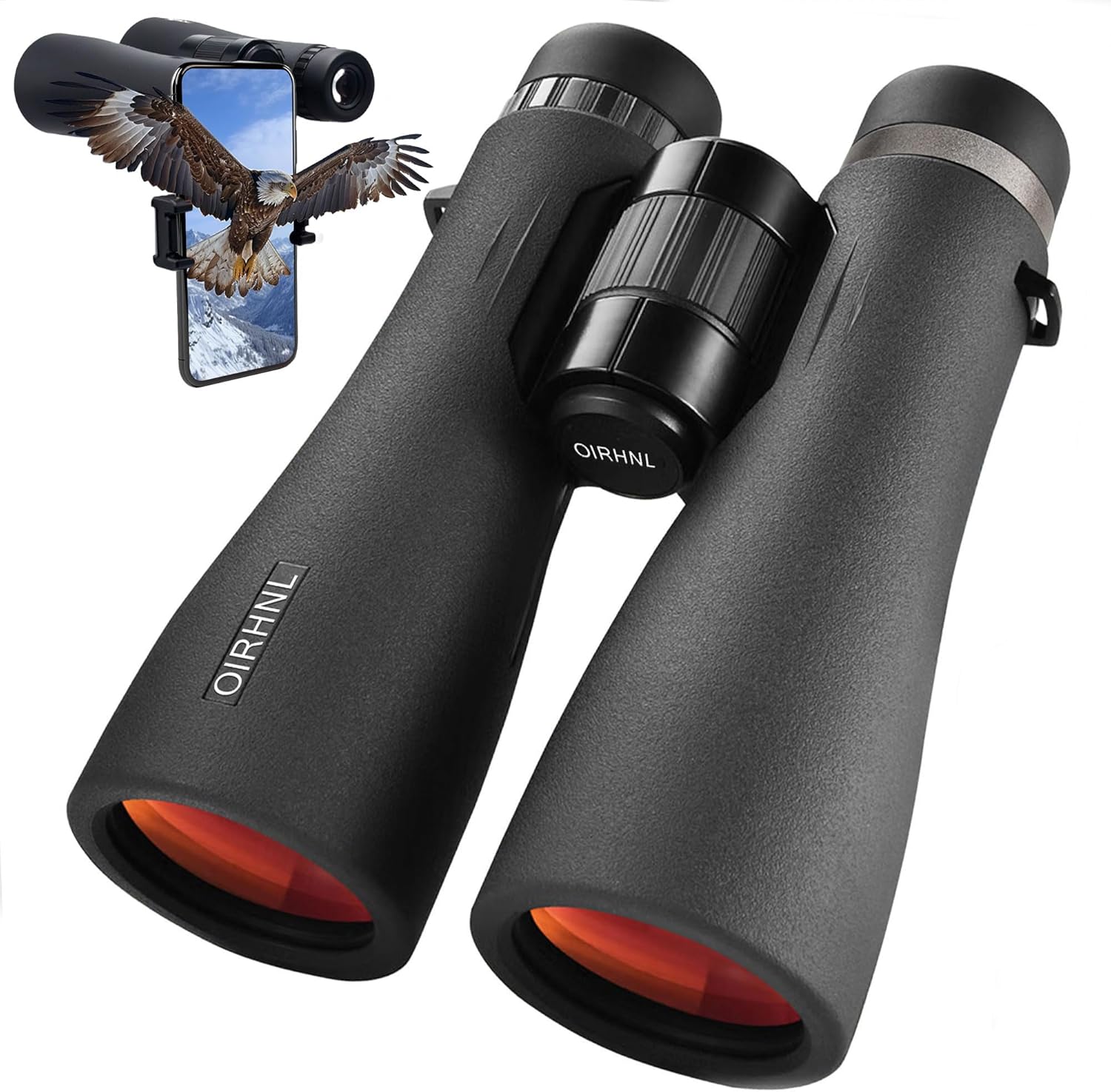 12x50 HD Binoculars for Adults with Upgraded Phone Adapter