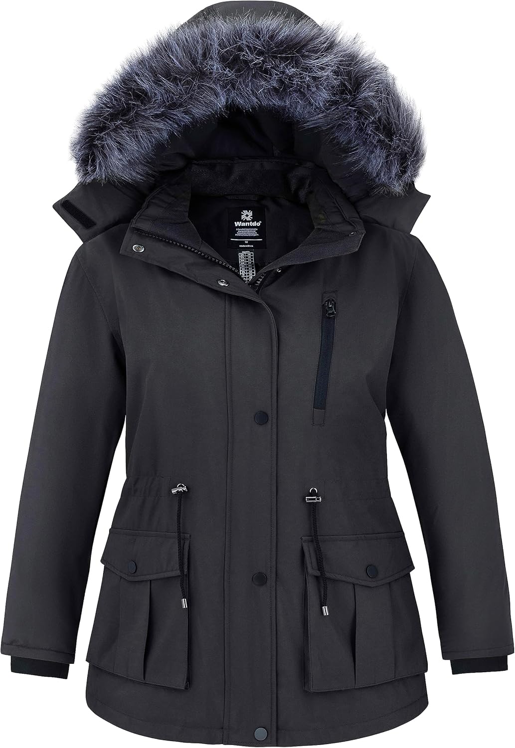 Wantdo Women's Plus Size Winter Coat Waterproof Puffer Jacket