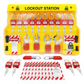 TRADESAFE Lockout Tagout Station with Loto Devices - 14-Pack Lock Set