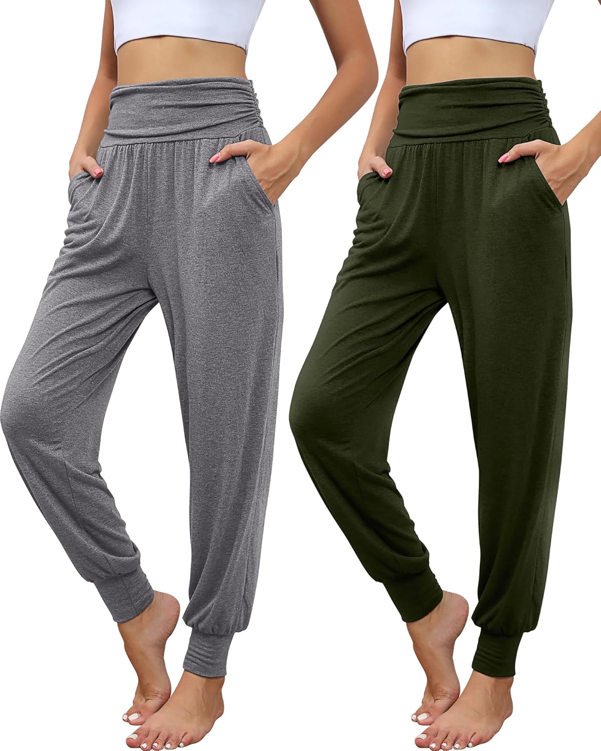 Cozy Women's Yoga Joggers with Pockets for Casual Comfort