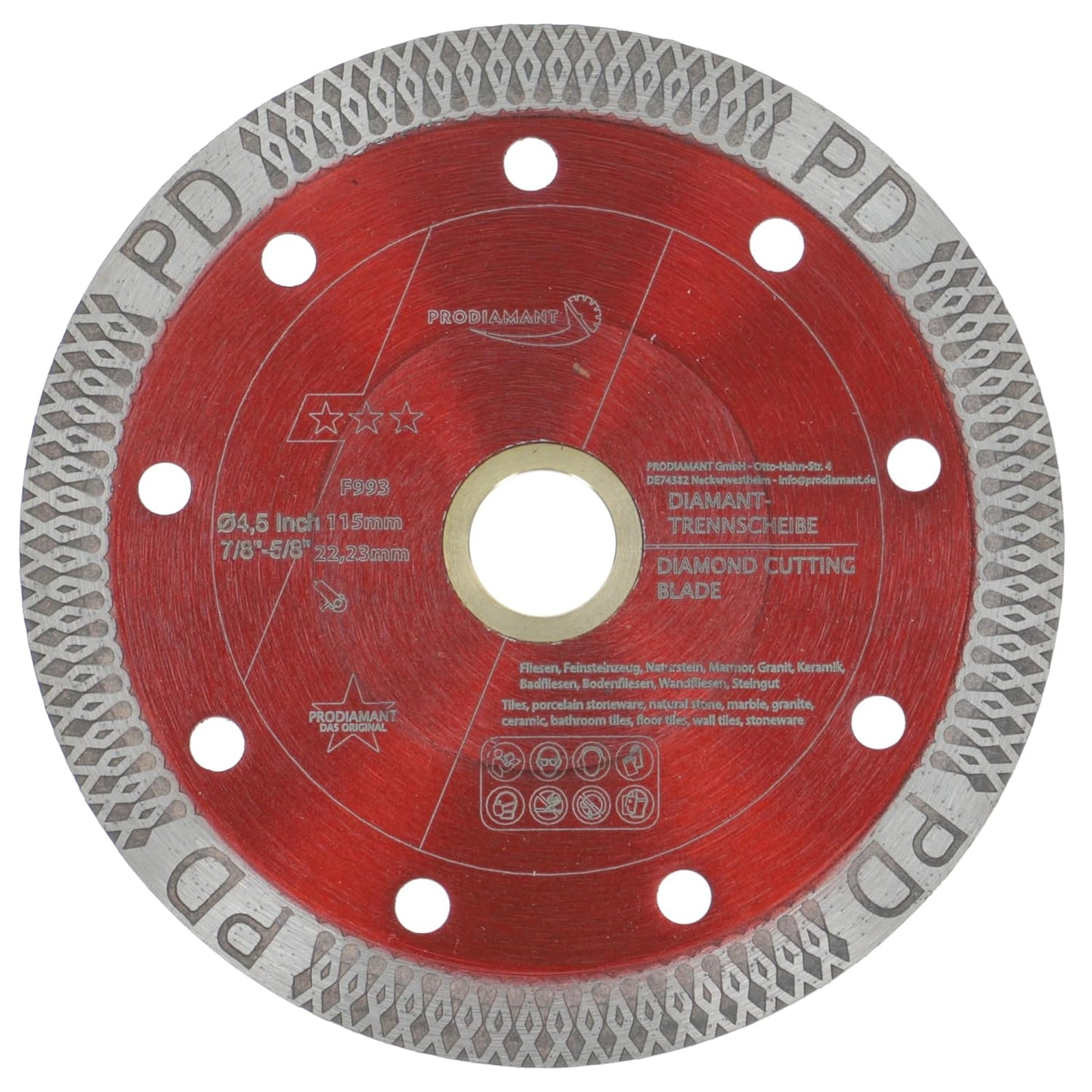 PRODIAMANT Diamond Tile Disc 4.5 - Precision Cutting for Tile & Stone