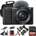 Sony ZV-E10 Mirrorless Camera with 16-50mm Lens - Compact 4K Vlogging