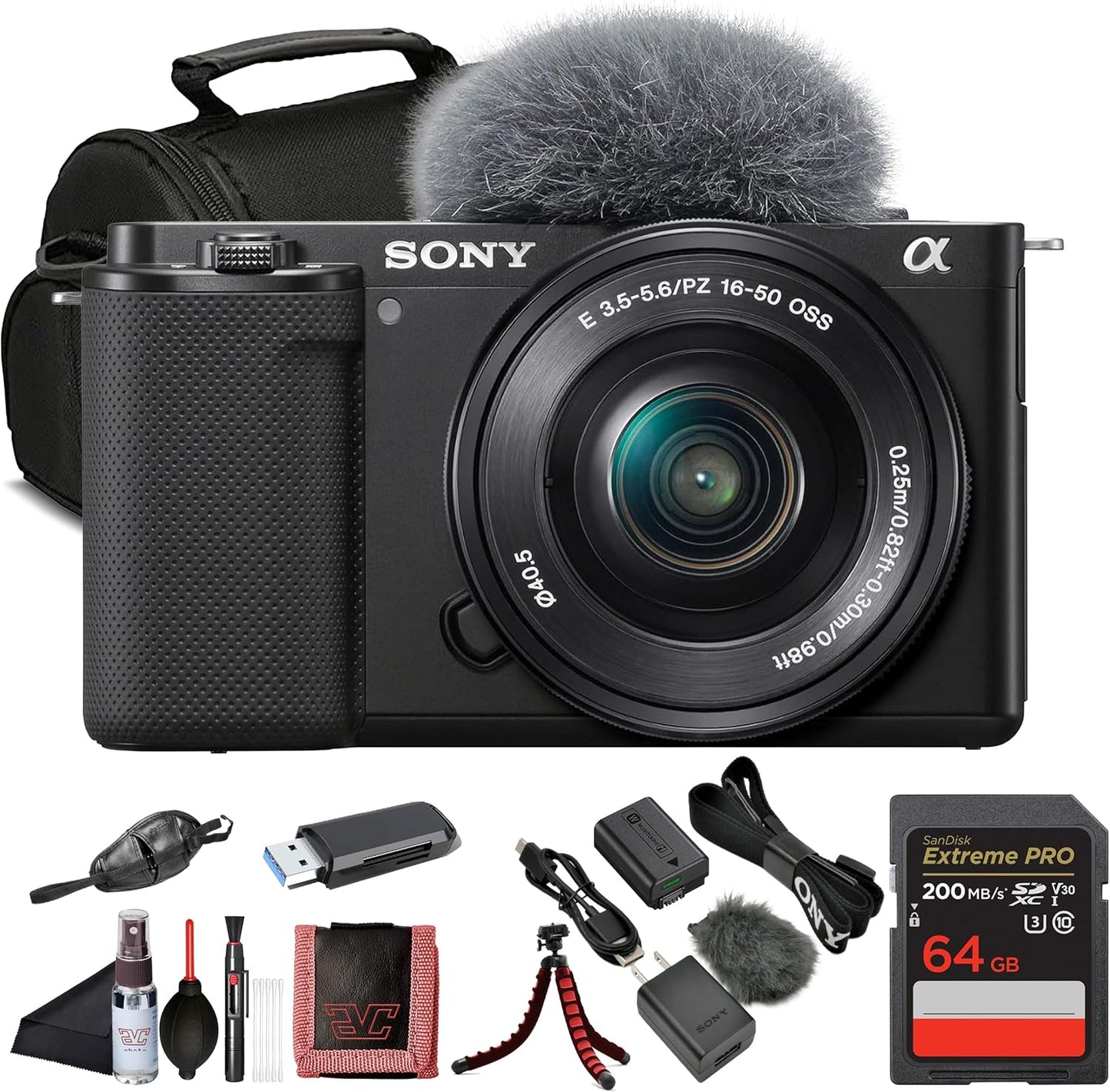 Sony ZV-E10 Mirrorless Camera with 16-50mm Lens for Vlogging
