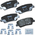Bendix Priority1 CFC1284 Ceramic Rear Brake Pads - Quiet, OE Fit