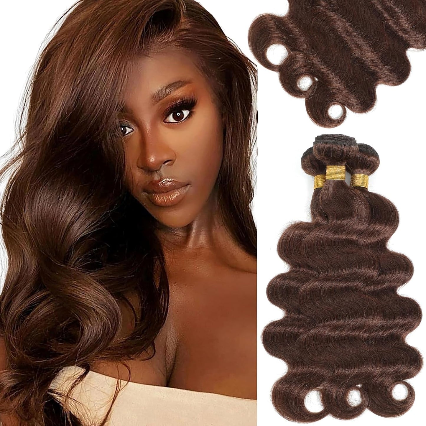 Kapelli Hair 10A Human Hair Bundles Light Brown Body Wave