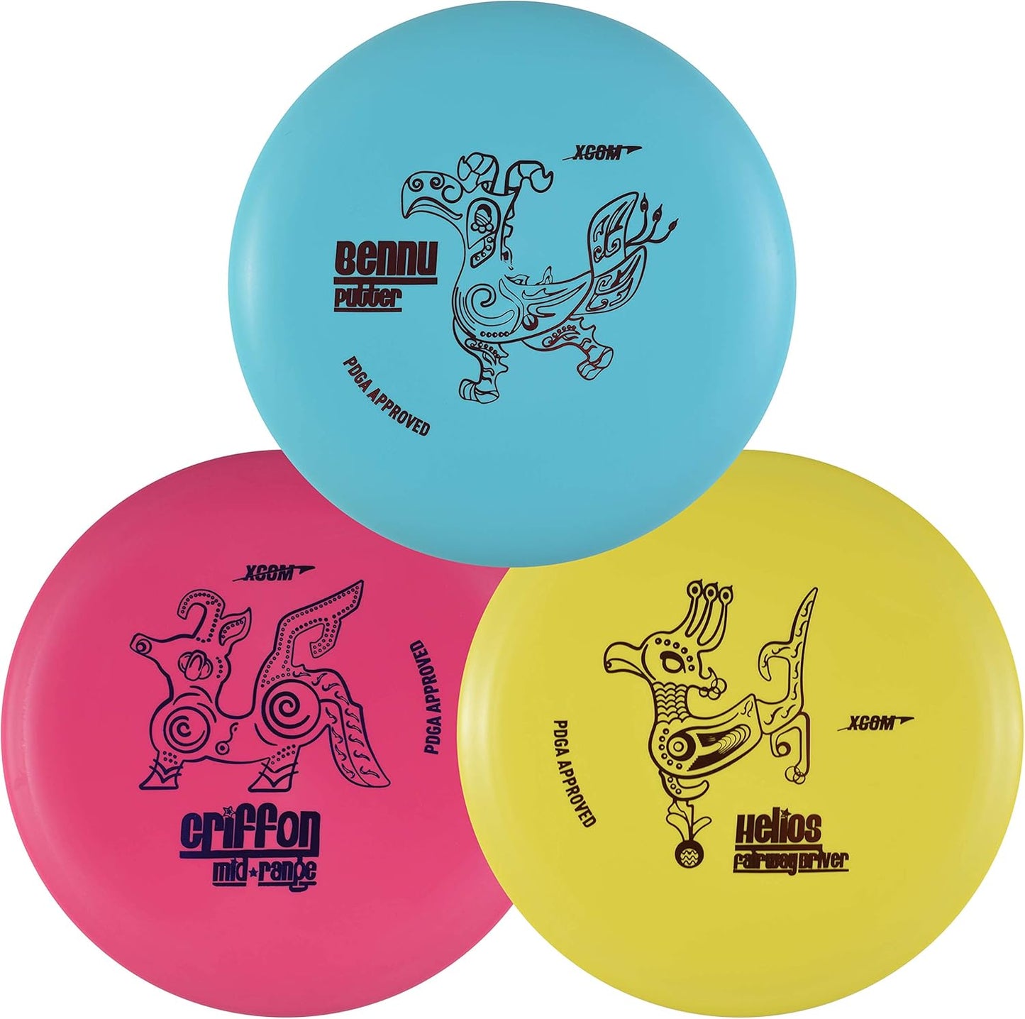X-COM Disc Golf Set: Beginner's 3-Disc Bundle