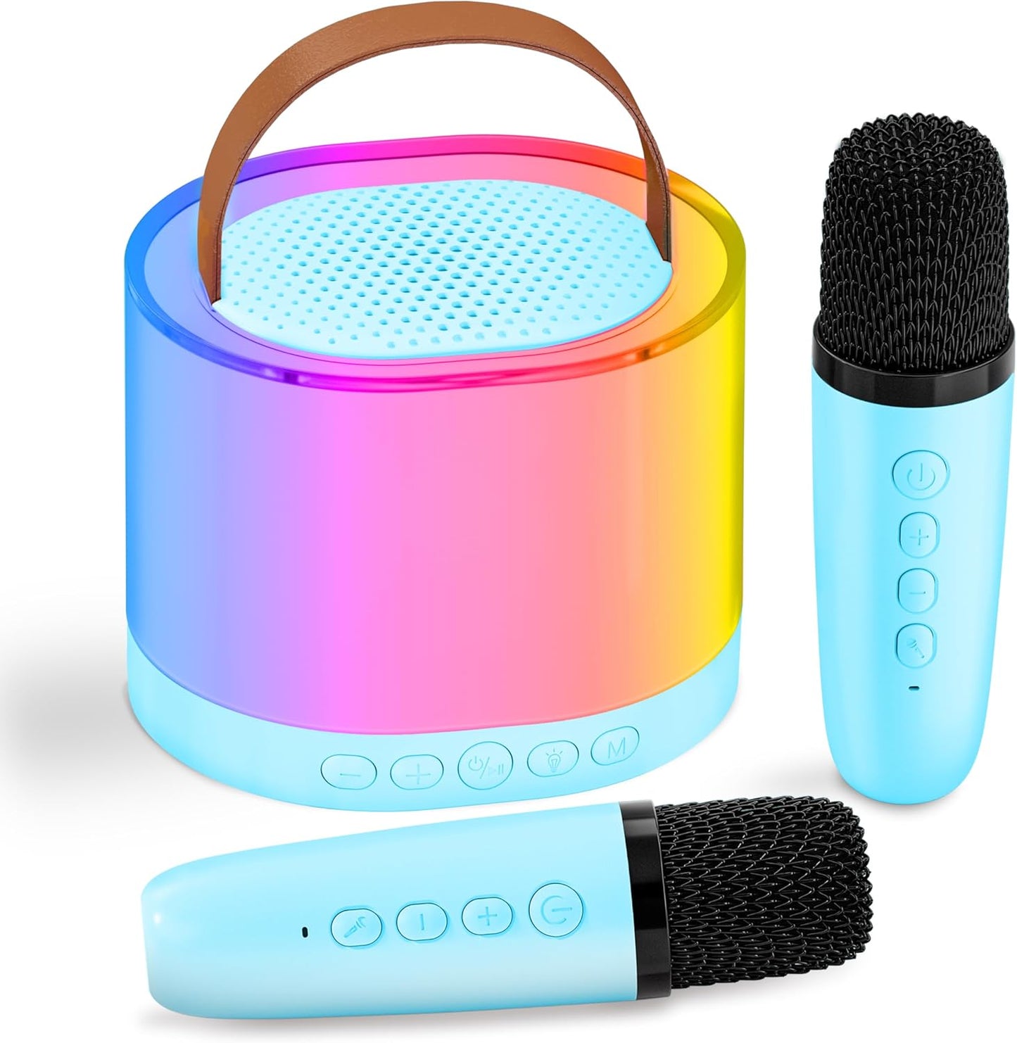 CYY Mini Kids Karaoke Machine with Wireless Microphones