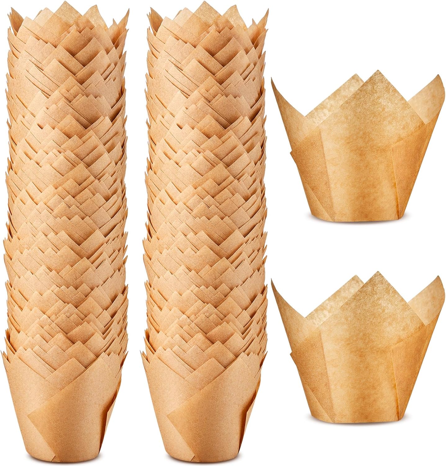 300 Pcs Jumbo Muffin Liners for Baking Large Tulip Cupcakes