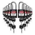 TRADESAFE Lockout Tagout Locks Set - 10 Black LOTO Padlocks