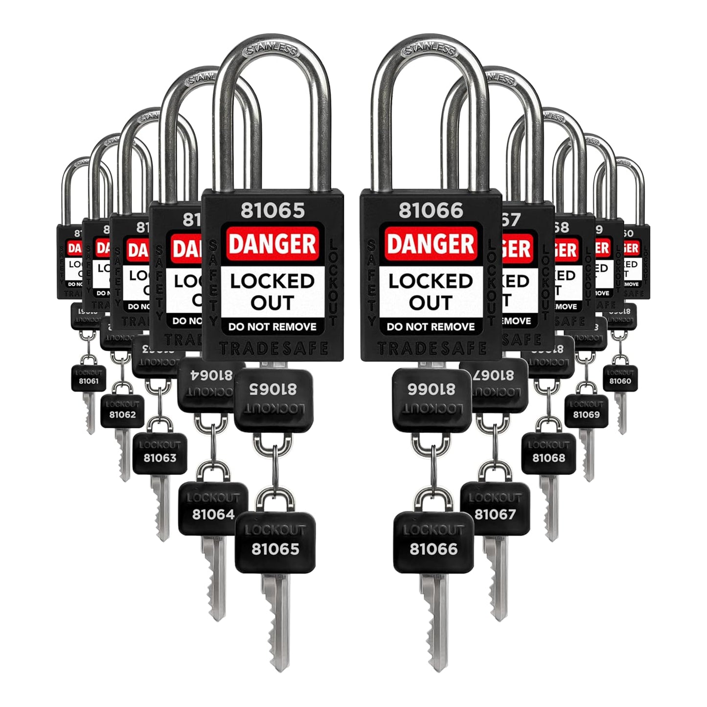 TRADESAFE Lockout Tagout Locks Set for Safety Compliance Needs