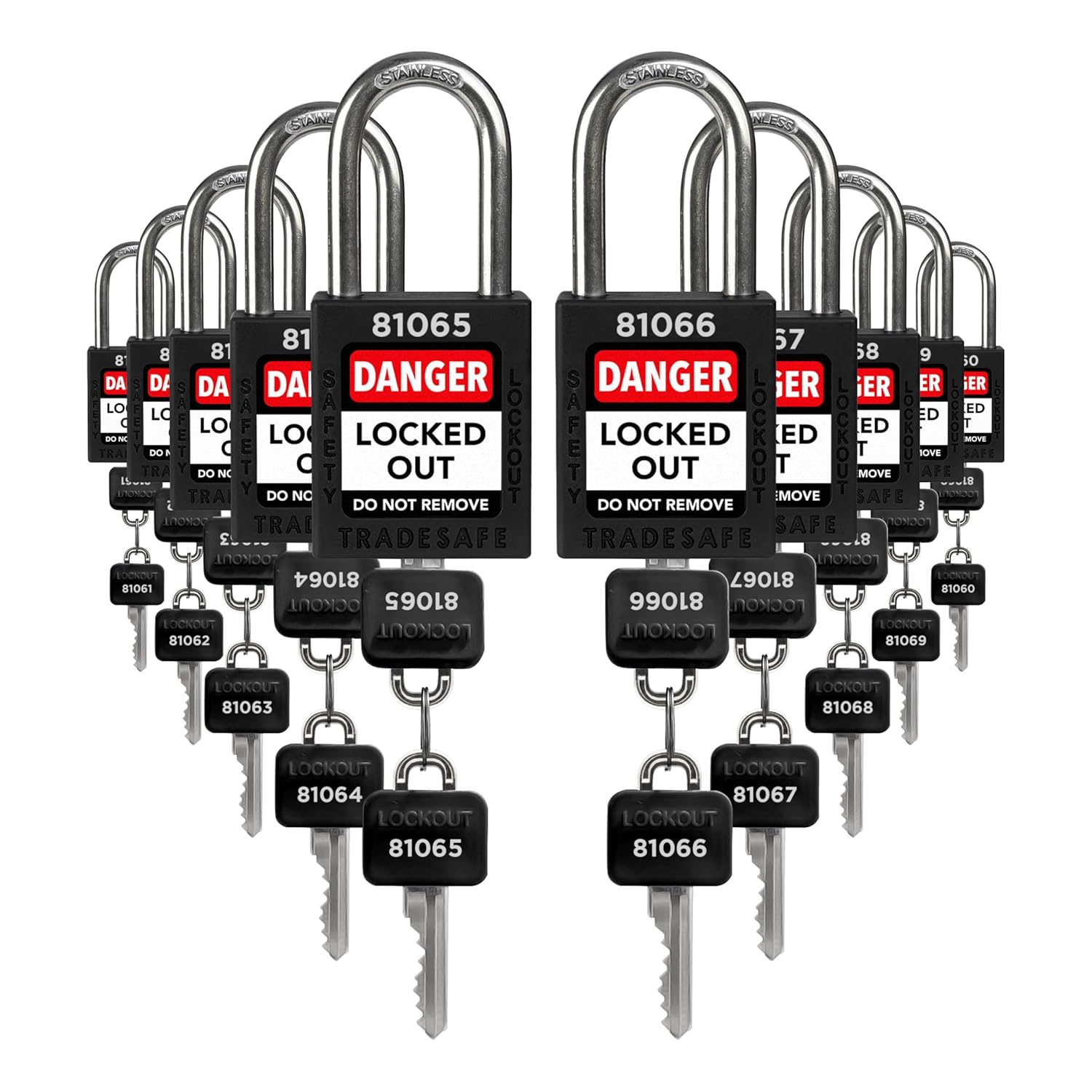 TRADESAFE Lockout Tagout Locks Set for Safety Compliance Needs