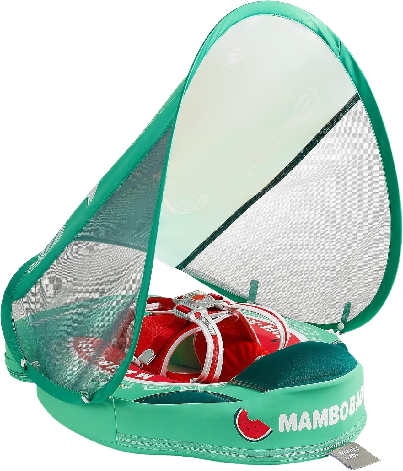 Mambobaby Float Add Tail Baby Swim Float with Canopy for Infants