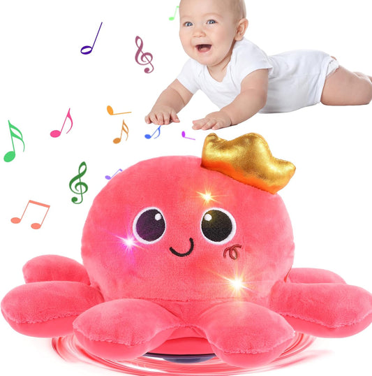 Interactive Clapping Octopus Toy - Lights, Music, Voice Control - Ages 2+