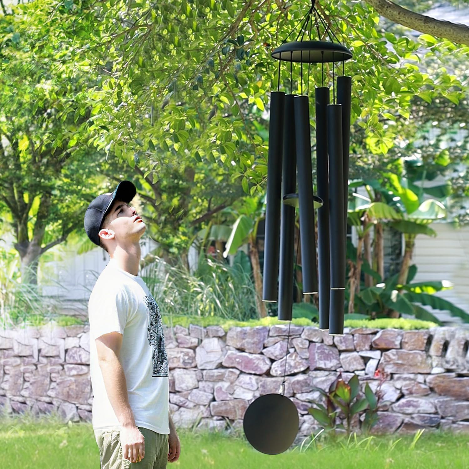 Extra Large 65 in Wind Chimes for Outside - Deep Tone Decor