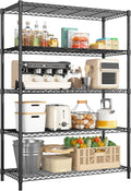 5 Tier Storage Shelves 71 in H Wire Shelving Adjustable Metal Shelving