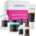 Hyaluronic Acid and Vitamin C Skincare Set - Hydrating 5-Piece