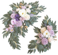 Set of 2 Faux Flower Swags for Wedding Welcome Sign Decor