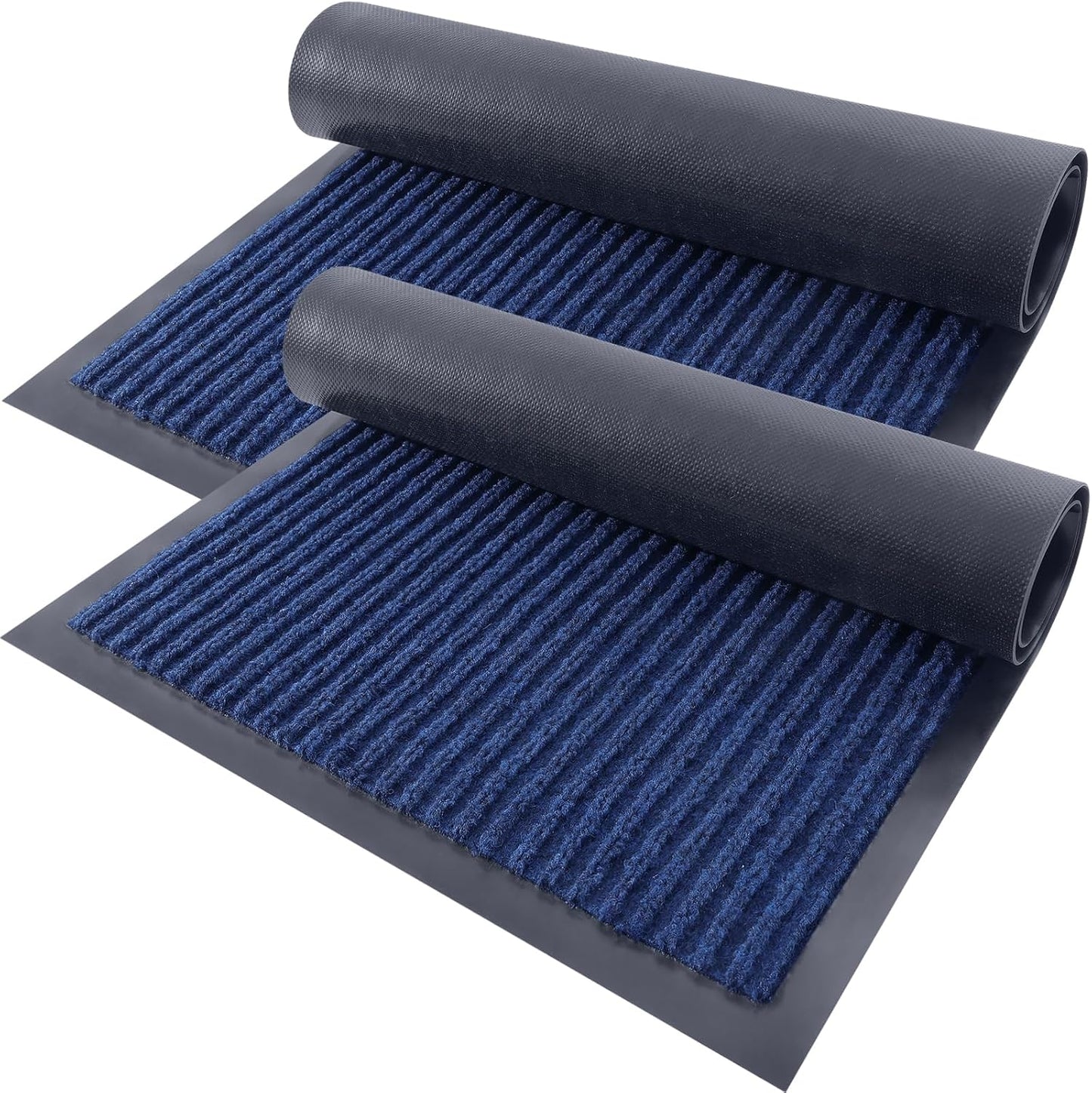 OLANLY Front Door Mat Indoor Outdoor Waterproof Heavy Duty 2-Pack