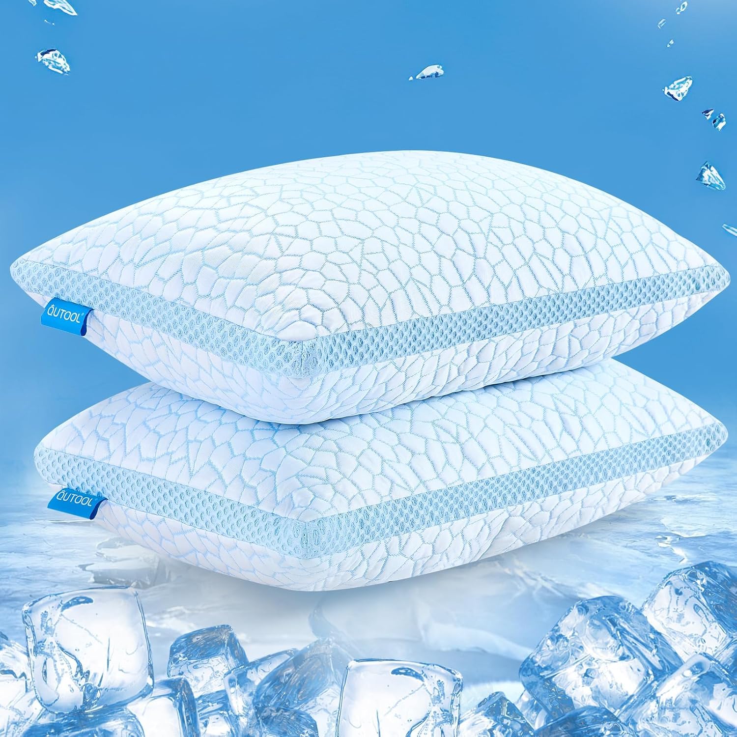 QUTOOL Double Sided Cooling Pillow for Hot Sleepers, King Size
