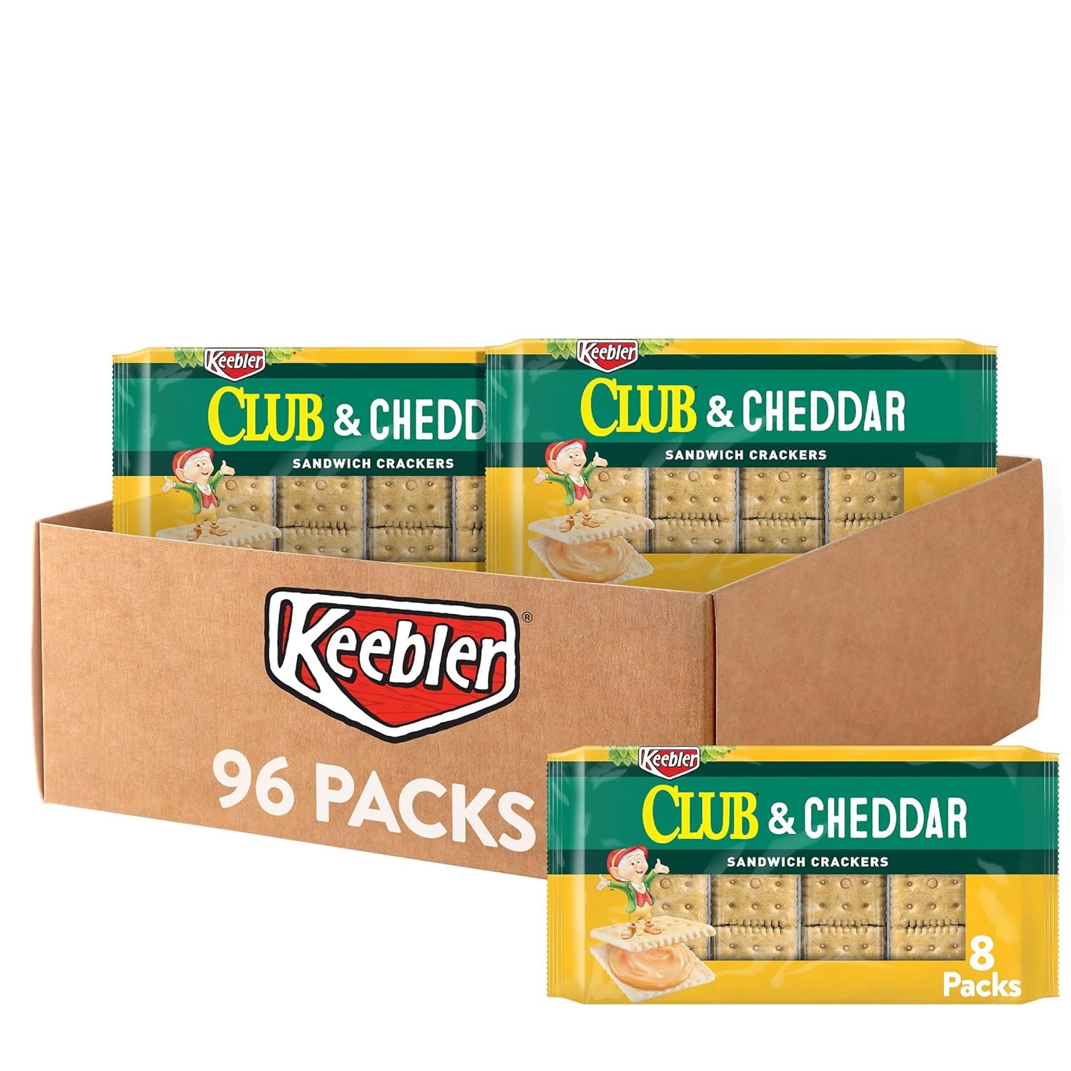 Keebler Sandwich Crackers, Cheddar Club Snacks for Everyone