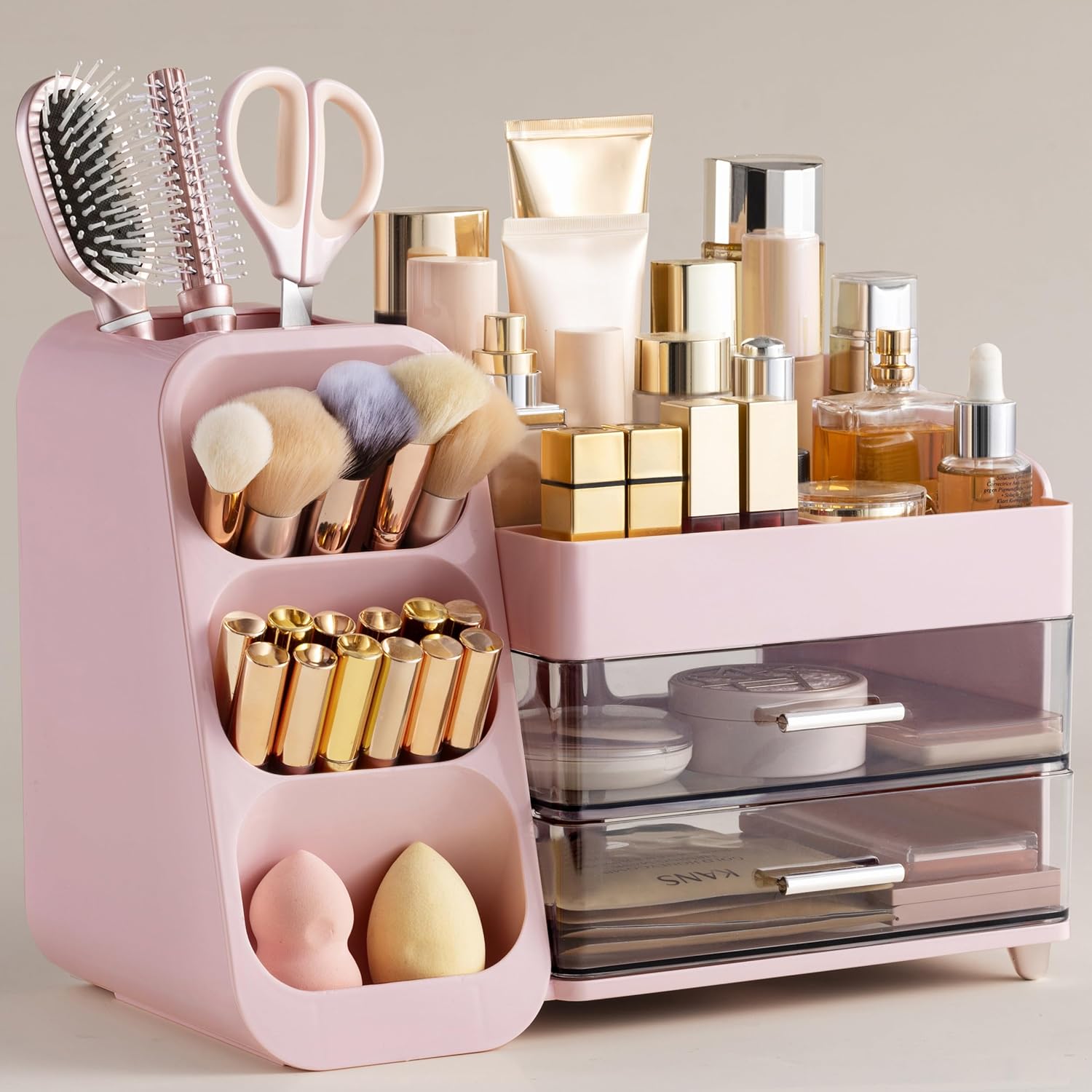 HBlife Makeup Organizer with Brush Holder for Vanity Storage