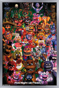 Five Nights at Freddy's Ultimate Group Wall Poster - Silver Framed