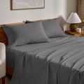 Queen Grey Flannel Sheet Set 100% Cotton - Deep Pocket, Heavyweight