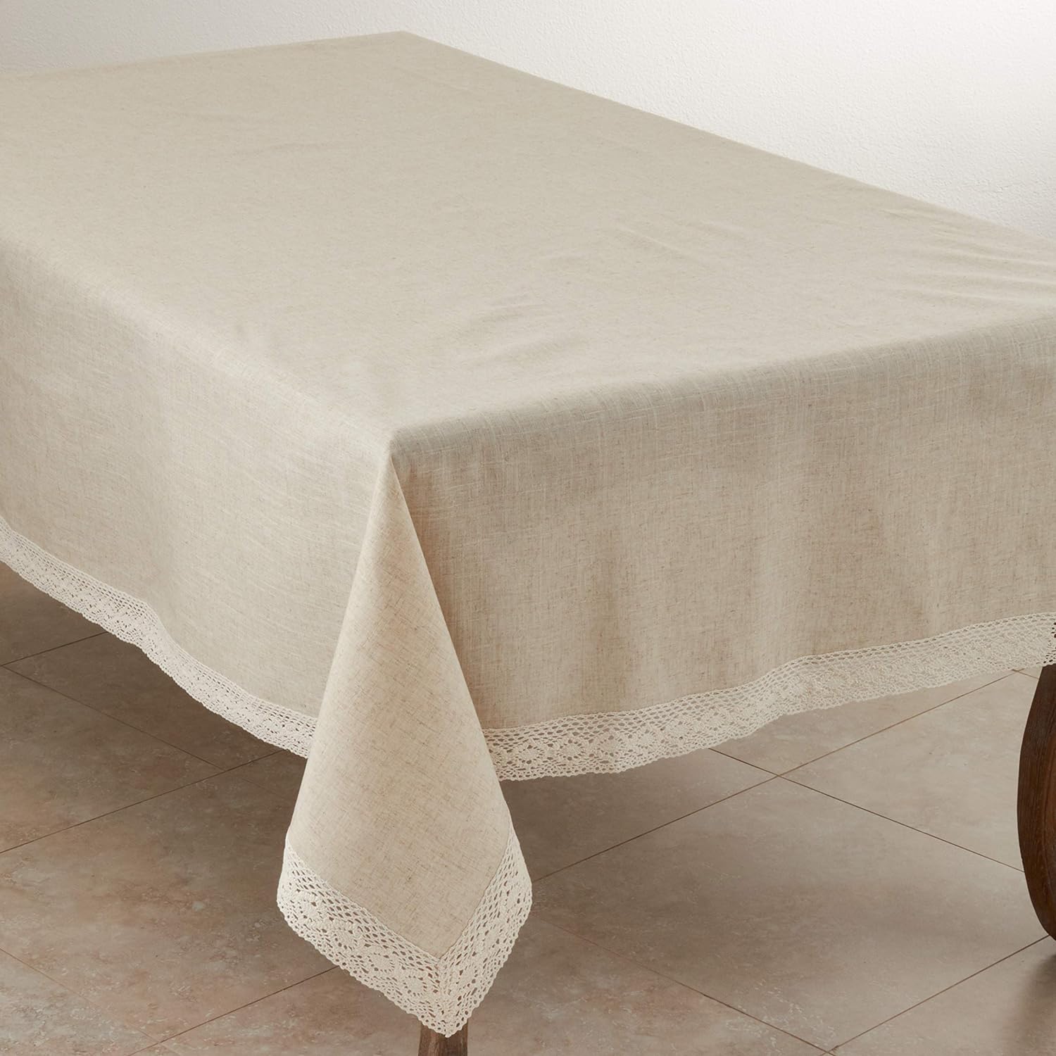 Natural Tablecloth 70in X 120in Oblong by Saro Lifestyle