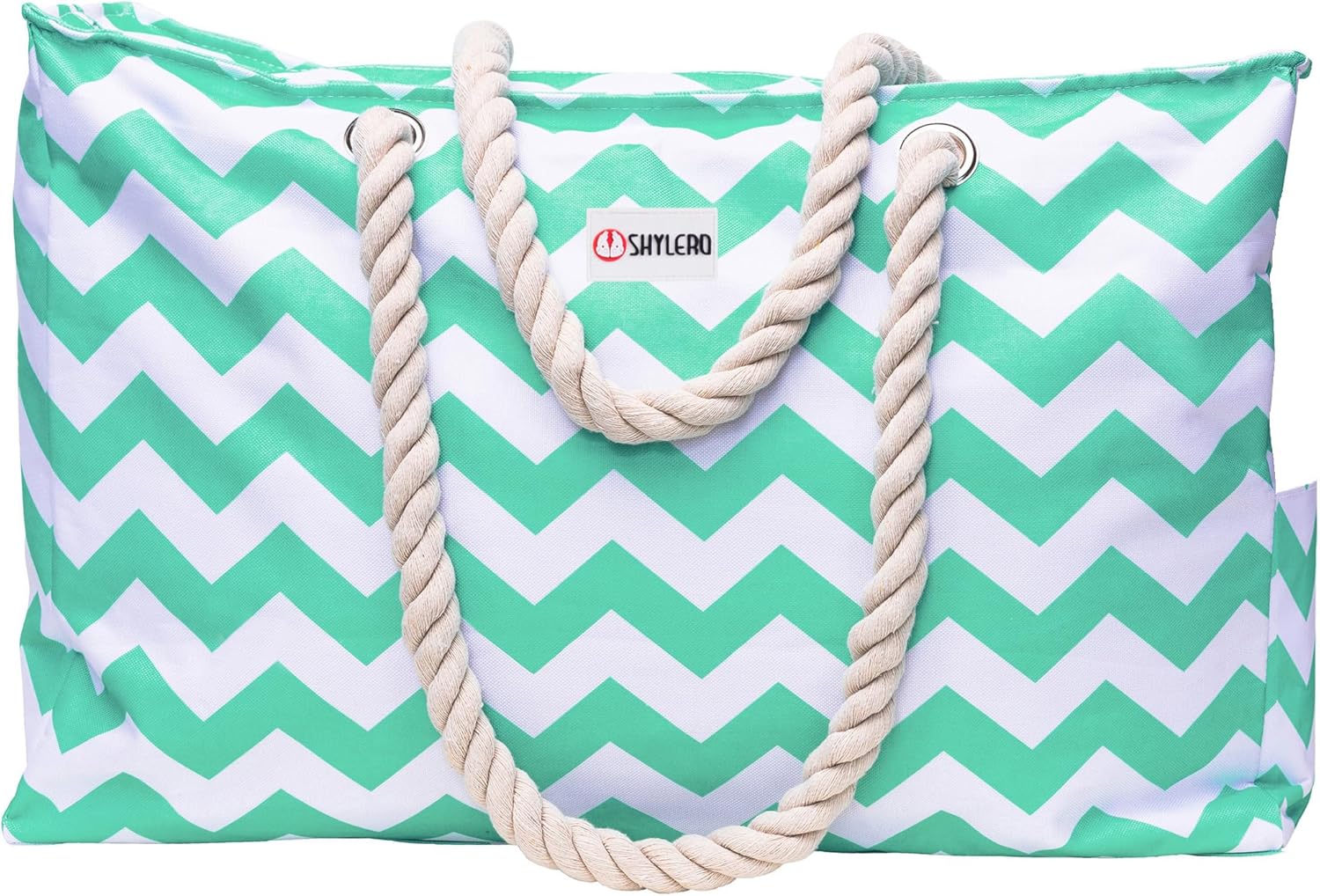 SHYLERO Beach Bag with Airtight Pouch and Multiple Pockets