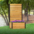 6ft H x 3.3ft W x 2.1ft L Freestanding Cedar Privacy Screen