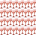 Plastic Wine Glasses Vintage-Style Rose Gold Goblets - Party Set