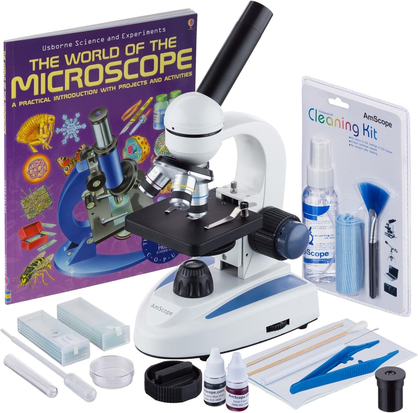 AmScope M158C-SP14-CKI-WM 40X-1000X Student Microscope