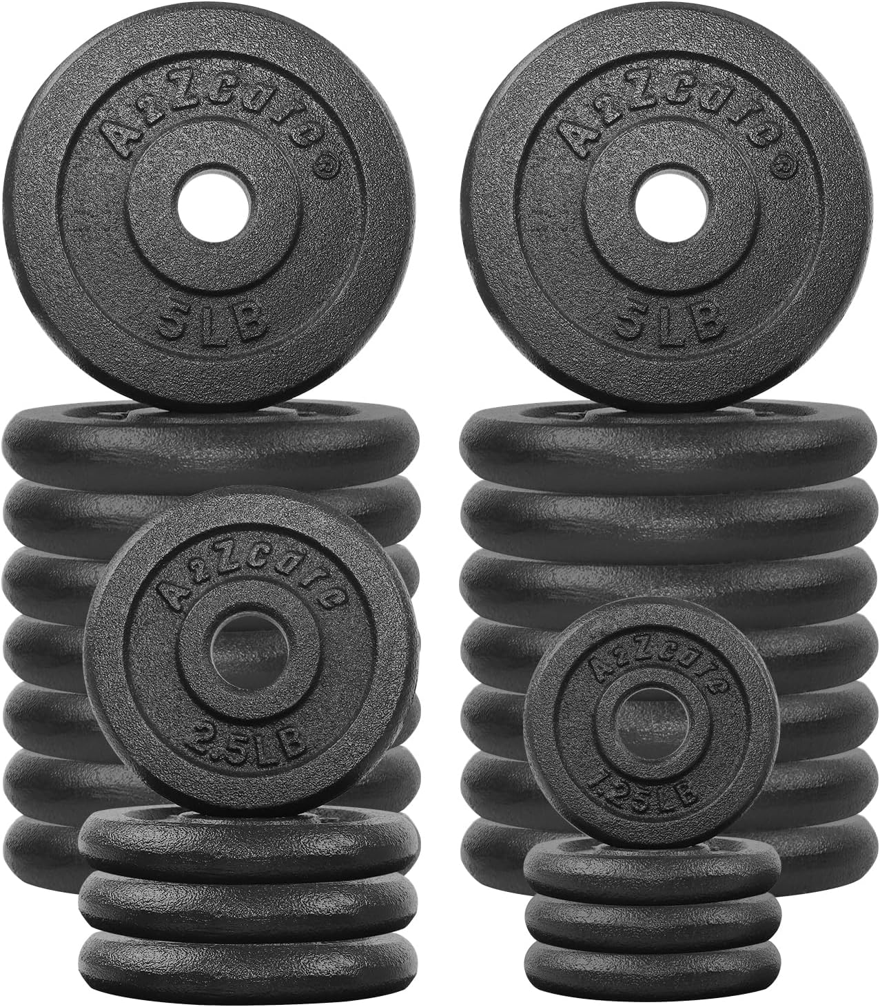 A2ZCARE 1 inch Weight Plates Set for Strength Training Workouts