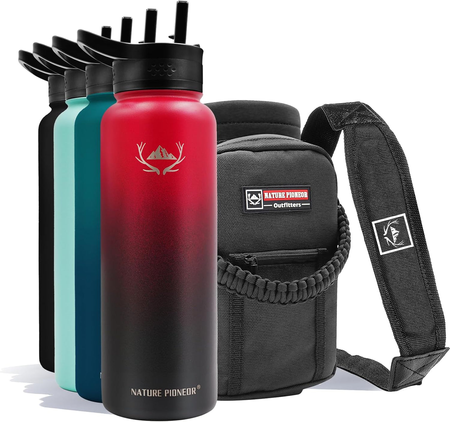 NATURE PIONEOR Insulated Water Bottles - 40oz Stainless Steel